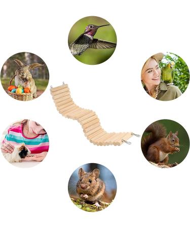 SOSPIRO Wooden Hamster Ladder Bridge - Small Animal Climbing Stair Toy for Hamsters & Chipmunks - Buy Online on GoSupps.com