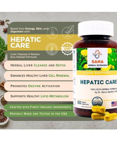 Hepatic Care Formula - 3-in-1 Herbal Liver Detox & Cleanse | No Synthetics | Easy-to-Swallow Capsules by Dr. Marco Sikaffy - Buy Online on GoSupps.com