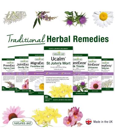 (4 PACK) - Natures Aid - Ucalm St Johns Wort | 60's | 4 PACK BUNDLE - Buy Online on GoSupps.com