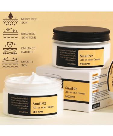 Snail Mucin Cream -Anti Wrinkle Face cream - Night Cream for Women Anti Aging - Moisturiser for Face Care - Deep Hydrating - Skin Care Products - Buy Online on GoSupps.com