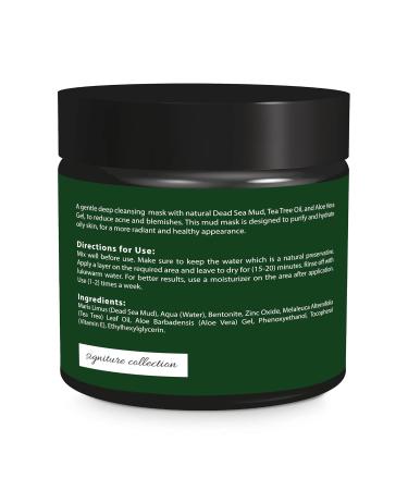 All Natural Tea Tree Aloe Vera Facial Mud Mask - Purifying & Acne Reducing with Dead Sea Minerals - Paraben Free - 7.76 oz - Buy Online on GoSupps.com