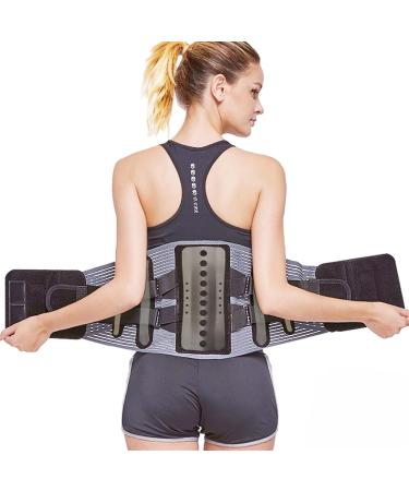 Adjustable Waist Train Belt for Men & Women | Supportive Orthopedic Lower Back & Spine Belt | Breathable Lumbar Pain Relief - Color: Black M - Buy Online on GoSupps.com