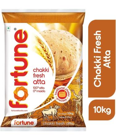 FORTUNE Chakki Fresh Wheat Atta Flour 10 kgs - Buy Online on GoSupps.com