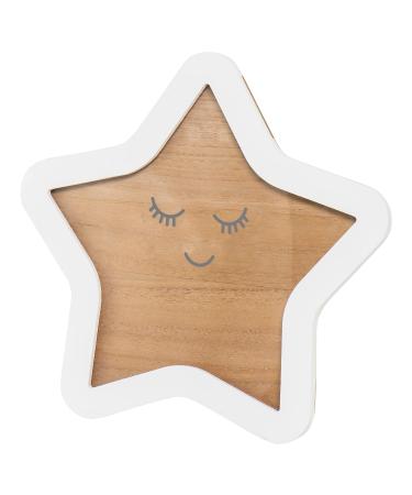 Wishing Star Guestbook for Baby - Perfect Baby Shower Gift Accessory - 25 Descriptive Hearts - White MDF Wood - Ideal Gift for Birth - Buy Online on GoSupps.com