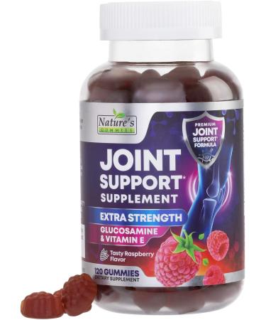Joint Support Supplement - Extra Strength Glucosamine Joint Support Gummy - Natural Joint Health & Flexibility for Back Knees & Hands - Vitamin E for Immune Support for Women & Men - 120 Gummies 120 Count (Pack of 1)