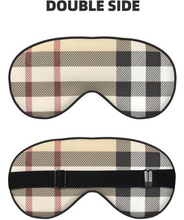 SSIMOO Gray Plaid Sleep Eye Mask for Women | Breathable Travel Eye Patch | Perfect Relaxation Accessory - Buy Online on GoSupps.com