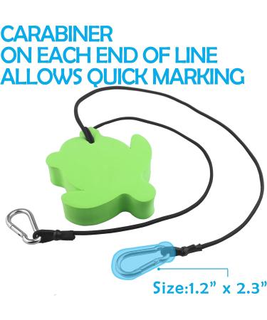 Bungee Line with EVA Turtle Floating Marker Buoy & Stainless Steel Clip - Great for Trail Markers  Swim Buoy  Kayak Drift Sock Anchor Kit  Crab Trap & Boats Tow Leash Accessories (Green) - Buy Online on GoSupps.com