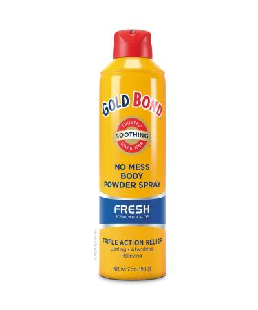 Gold Bond No Mess Body Powder Spray 7 oz., Fresh Scent With Aloe