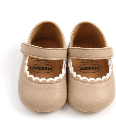 Baby Girls Mary Jane First Walking Shoes | Anti-Slip PU Leather Princess Shoes | Infant Baby Shoes 0-6 Months - Buy Online on GoSupps.com