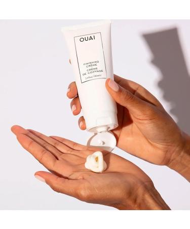OUAI Finishing Cr me - Lightweight Heat Protectant for Smooth, Hydrated Hair | Tame Frizz, Add Shine, and Protect Against Split Ends | Paraben and Phthalate-Free (3.4 Oz) - Buy Online on GoSupps.com