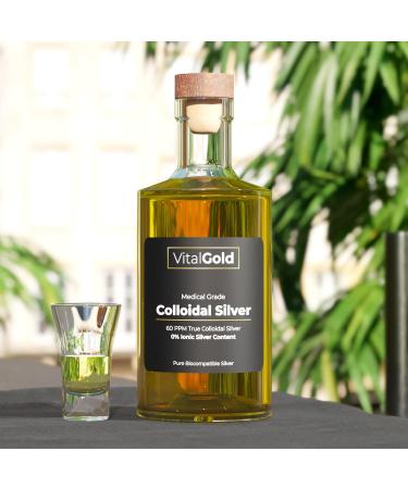 True Colloidal Silver 60 PPM - Ionic Silver Free - 500ml Glass Bottle - Buy Online on GoSupps.com