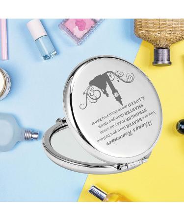 Princess Cinder Ella Pocket Mirror - Compact Makeup Mirror for Women and Girls - Ideal Fairy Tale Fans Gift - You are Braver, Stronger, Smarter Than You Think - Teenagers (Cinder Ella Mirror-S) - Buy Online on GoSupps.com