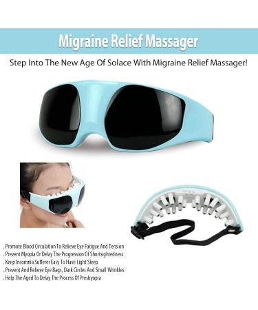 Migraine Relief Massager - Electric Eye Care Device for Dark Circles Eye Bags & Wrinkles | Wearable Magnetic Field Therapy - Buy Online on GoSupps.com