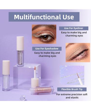 Shop HOSAILY 3Pcs Liquid Glitter Eyeshadow & Eyeliner Long-Lasting Korean Makeup with Sparkling Metallic Shimmer - International Shipping Available - Buy Online on GoSupps.com