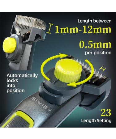 Premium Beard Trimmer & All-in-One Men's Grooming Shaver - Adjustable Electric Razor with Precision Dial & LCD Indicator - Buy Online on GoSupps.com