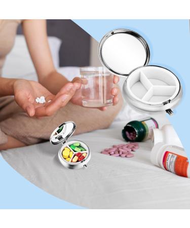 Sibba Metal Pill Box - Small Travel Organizer for Vitamins Fish Oil & Supplements - Multi-Functional Medicine Tin for Daily Use & Trips - Buy Online on GoSupps.com