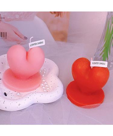 Heart Shape Scented Candle - Romantic Pink Soy Wax Aroma for Valentine's Day Weddings & Birthdays | Perfect Meditation & Stress Relief Gift - Buy Online on GoSupps.com