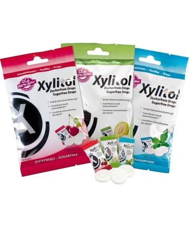 Miradent Xylitol Drops Cherry 60g - Sugar-Free Lollipops | Vegan & Refreshing | 26 Pieces | No Aspartame Sorbitol Lactose Gluten - Buy Online on GoSupps.com