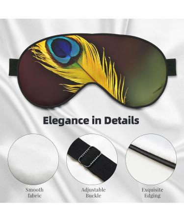 Feather Print Soft Eye Mask - Ultimate Sleep Mask for Women & Men | Perfect for Travel & Sleeping - Buy Online on GoSupps.com