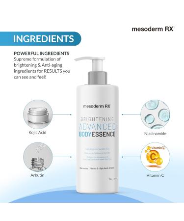 Advanced Skin Hydrating Brightening Body Essence - Niacinamide Kojic Acid Vitamin C & Hyaluronic Acid - Reduce Dark Spots & Even Skin Tone - 150ml - Buy Online on GoSupps.com