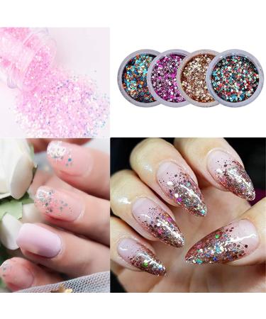 Buy Face Glitter for Festivals | Chunky Cosmetic Glitter for Hair Nails & Body Mixed Colors (5 Pack) - Buy Online on GoSupps.com