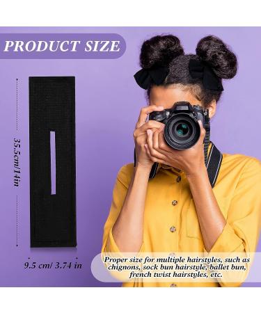 4 Piece Deft Hair Bun Maker Set - Black, White, Khaki, Pink Fabric French Hairstyle - Buy Online on GoSupps.com