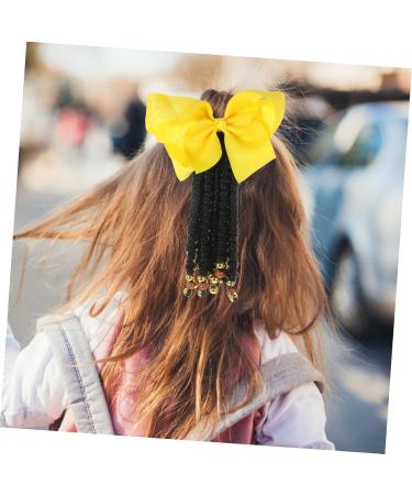 FRCOLOR Hair Jewellery Wig Ponytail Extension Colourful Hair Extension Braided Women Braided Hair Extensions Ponytail with Bow and Beads Cosplay Tie Women 24.00X13.00X5.00CM As shown 04 - Buy Online on GoSupps.com