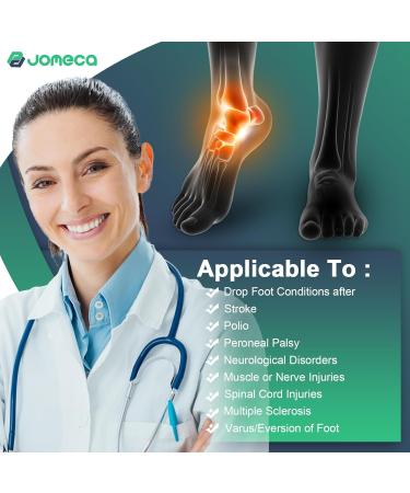 Buy Drop Foot Brace with Arch Support | Adjustable AFO & Foot Orthosis for Walking - Relief for MS TBI Stroke CP Fracture (Left Medium - Buy Online on GoSupps.com