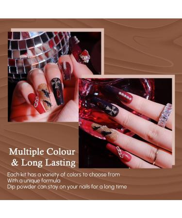 Aokitec 8 Colors Dip Powder Kit - Odor-Free & Long-Lasting Manicure Salon System for DIY Nail Art - No Lamp Needed - Buy Online on GoSupps.com
