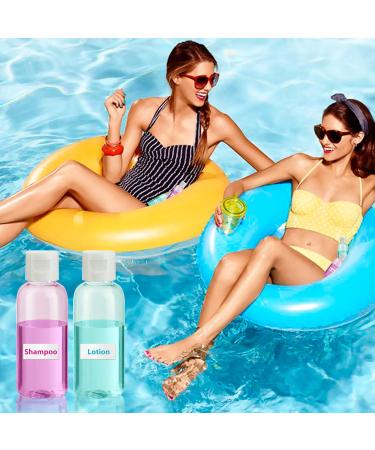 30 Pcs 2 oz Clear Plastic Empty Bottles - Travel Size Bottles with Flip Cap for Liquids & Toiletries - Buy Online on GoSupps.com