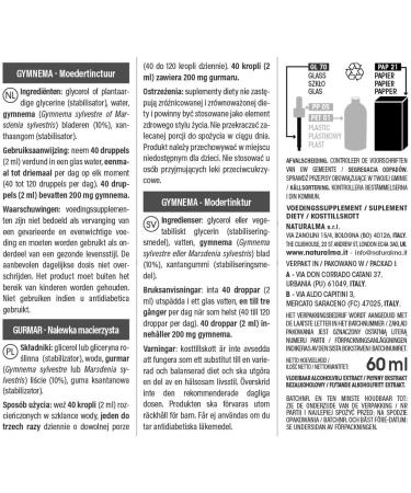 Gymnema (Gymnema sylvestre ou Marsdenia sylvestris) feuilles Teinture M re sans alcool Naturalma - Extrait liquide gouttes 60 ml - Compl ment alimentaire - V g talien ou v gan Sans alcool 60 ml (Lot de 1) - Buy Online on GoSupps.com