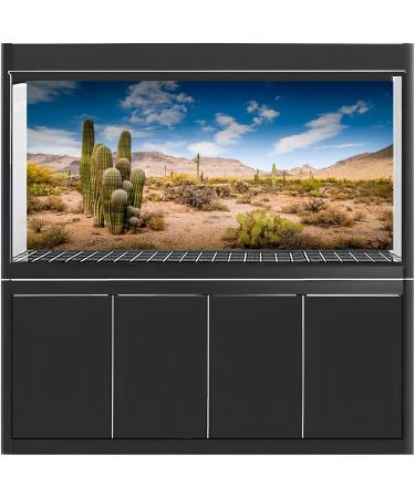 MIRRORANG 120x50cm Terrarium Background Blue Sky Desert Oasis Cactus Reptile Habitat Background Vinyl Background 120x50cm style 11 - Buy Online on GoSupps.com
