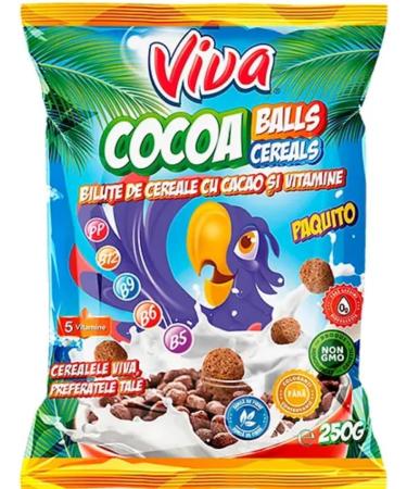 Viva Cacao Cereal Balls Cereals Muesli Corn Flakes 250 Gram x 3 Pieces - Buy Online on GoSupps.com
