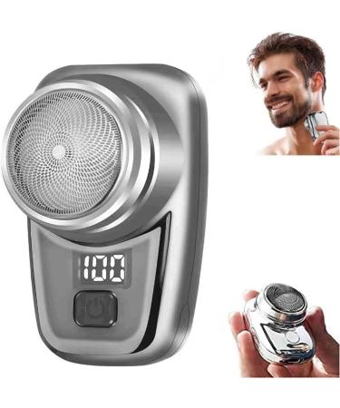 2023 Mini-Shave Portable Foil Shaver- Electric Razor for Men,Pocket Size Washable Razor USB Rechargeable Electric Shaver,Easy to Use Suitable for Boyfriend, Father, Father-in-Law, Travel Suit Silvery
