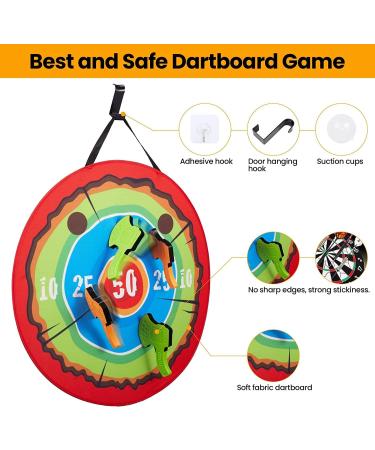 CHANG HUI Large Foam Axe Throwing Game Set for Kids | Indoor/Outdoor 27.6 Target Game | 4 Foam Axes & 3 Type Hook Axe Dart | Easy Fold Target - Buy Online on GoSupps.com