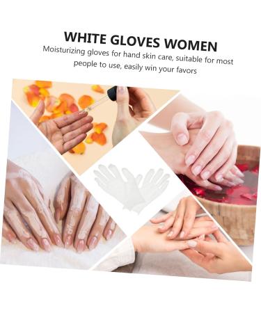 minkissy 30 Pairs Overnight Moisture Gloves Bedtime Cotton Healing Cotton Gloves Moisturizing Mittens Jewelry Inspection Gloves Cream Gloves Women's Dry Hands Honey White - Buy Online on GoSupps.com