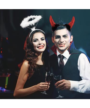 Lusofie Halloween Cosplay Angel Halo Headband Devils Horns Headband Angel and Devil Costumes Accessories for Halloween Christmas Masquerade - Buy Online on GoSupps.com