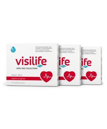 Visilife - for a healthy heart and normal cholesterol level - LDL and HDL.Liquid formula for a complete recording.High results with low doses.Laboratory test (3 pack)