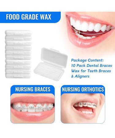 10 Pack Dental Braces Wax - Unscented & Flavorless Strips for Braces & Aligners | Orthodontic Lip Protector & Oral Care Accessories - International Shipping - Buy Online on GoSupps.com