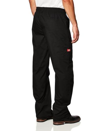 Dickies Men's Signature Elastic Waist Scrubs Pant - Large, Black | Shop Now - Buy Online on GoSupps.com