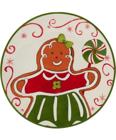 Certified International Holiday Magic Gingerbread 6" Canape/Luncheon/Snack Plates Set of 4 - Buy Online on GoSupps.com