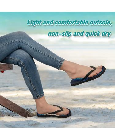 Buy Mnsruu Galaxy Nebula Starry Flip Flops - XL Sandals for Men & Women | Ideal for Home Hotel Spa & Travel - Buy Online on GoSupps.com