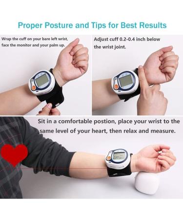 LotFancy Wrist Blood Pressure Monitor with 60-Reading Memory - Automatic Digital BP Machine for Home - Irregular Heartbeat Detection - Wrist BP Cuff (5-8) - Buy Online on GoSupps.com