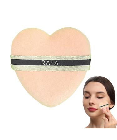 Makeup Puff - Heart Shaped Puff Powder for Make up - Setting Powder Puff Soft Velour Powder Puff for Makeup Setting/Concealer/Loose and Body Powder/Foundation