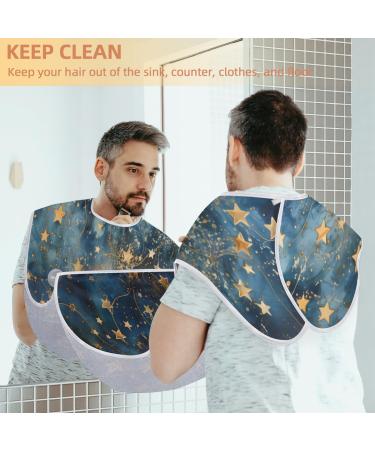 Abstract Starry Night Beard Bib Apron - Best Beard Hair Catcher for Men | Perfect Father's Day & Christmas Gift for Dad | Includes 2 Suction Cups - Buy Online on GoSupps.com