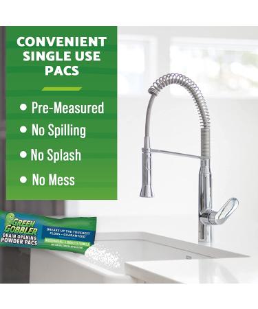 Green Gobbler Drain Clog Remover PAC'S - 5 Opening Pacs & 5 Hair Snake Tools - Top Drain Cleaner and Clog Remover - Buy Online on GoSupps.com