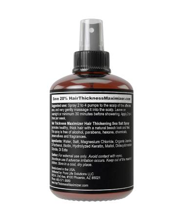 Sea Salt Spray for Hair Thickening with Biotin & Keratin - Alcohol-Free Volumizer for Hair Growth, Beard, Texture - Prevent Hair Loss & Thinning - Men and Women - Buy Online on GoSupps.com