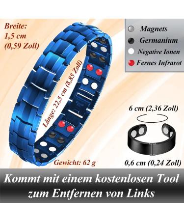 Vicmag Titanstahl Magnetic Hardship for Men - Ultra-Strength Double-Row Magnets with Adjustment Tools & Gift Box (Blue 4 Elements) - Buy Online on GoSupps.com