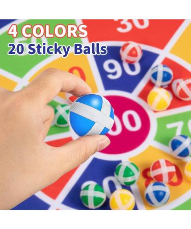 TEMI 29 Large Dart Board for Kids with 20 Velcro Balls - Indoor & Outdoor Fun Party Game Toys for Boys & Girls 3-12 Years Old - Buy Online on GoSupps.com