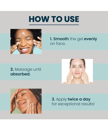 Vitamin C Face Moisturizer Gel - Oil Free Hydrating Gel for Dark Spots Pore Minimizer & Anti-Aging with Hyaluronic Acid & Marine Collagen - 4 oz - Buy Online on GoSupps.com